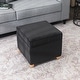 preview thumbnail 135 of 149, Adeco Square Storage Ottoman 17 inch Footstool