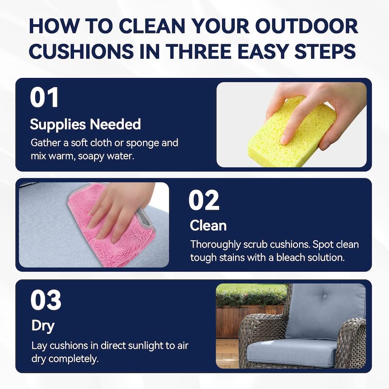 Patio Outdoor Cushions with Removable Cover