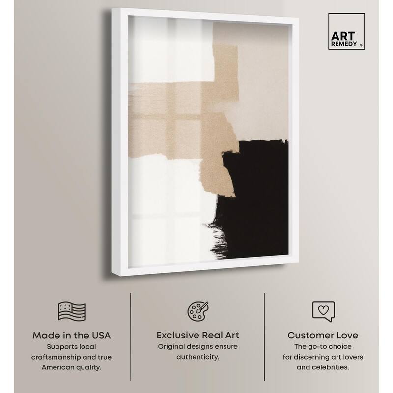 Beige and Black II Shadowbox by Art Remedy