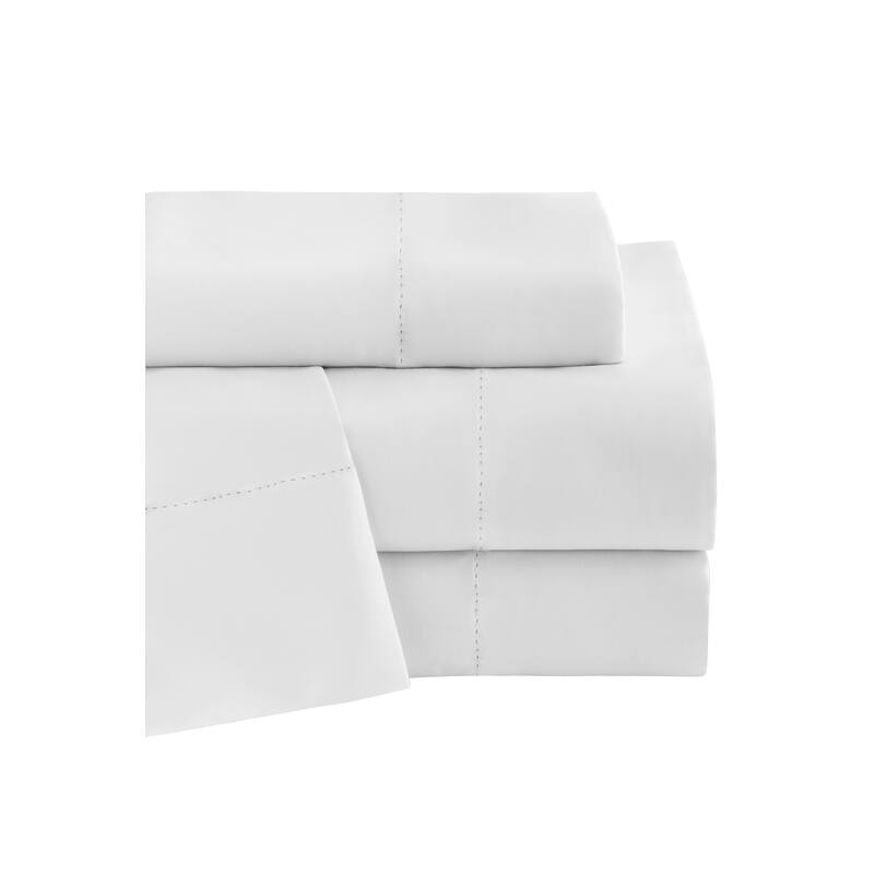 Solid Colored Rayon from Bamboo Breathable Deep Pocket Bed Sheet Set - Queen - White