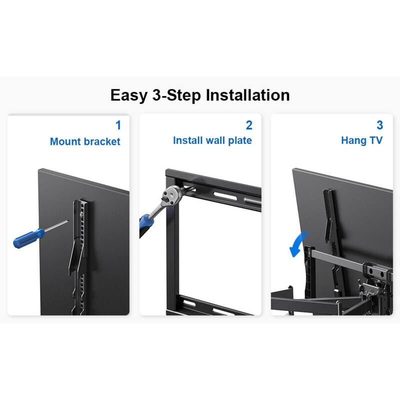 ErgoAV Motion Mount with Dual Arms for TVs 49″ to 90″