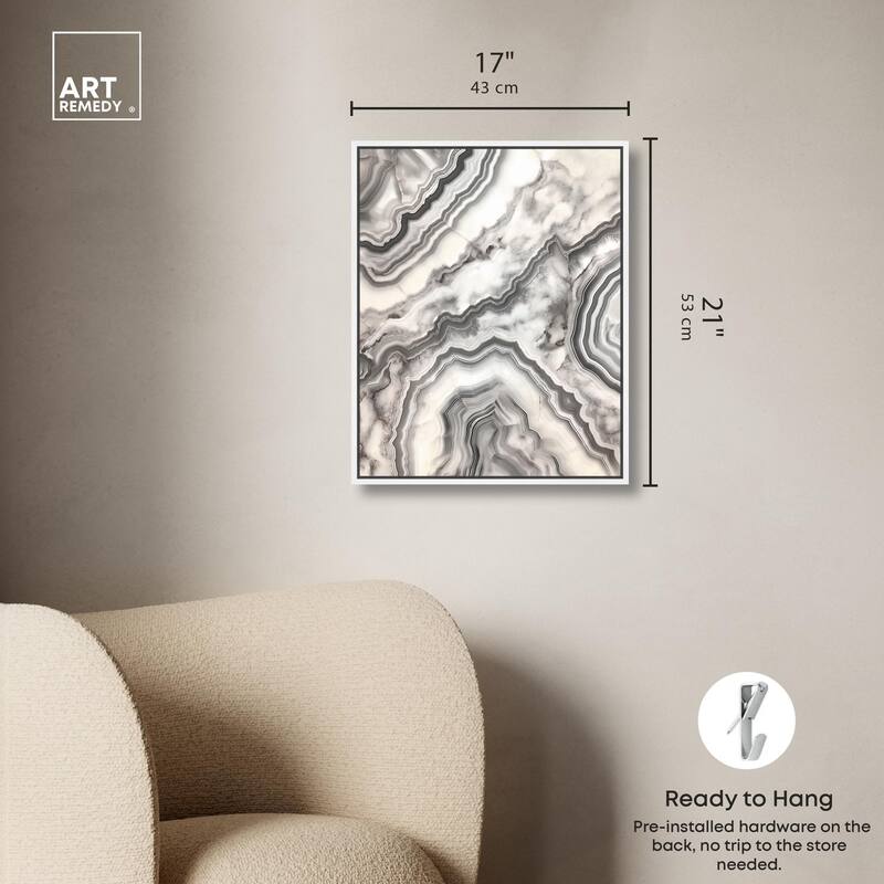 Silvered Sediment Canvas by Art Remedy