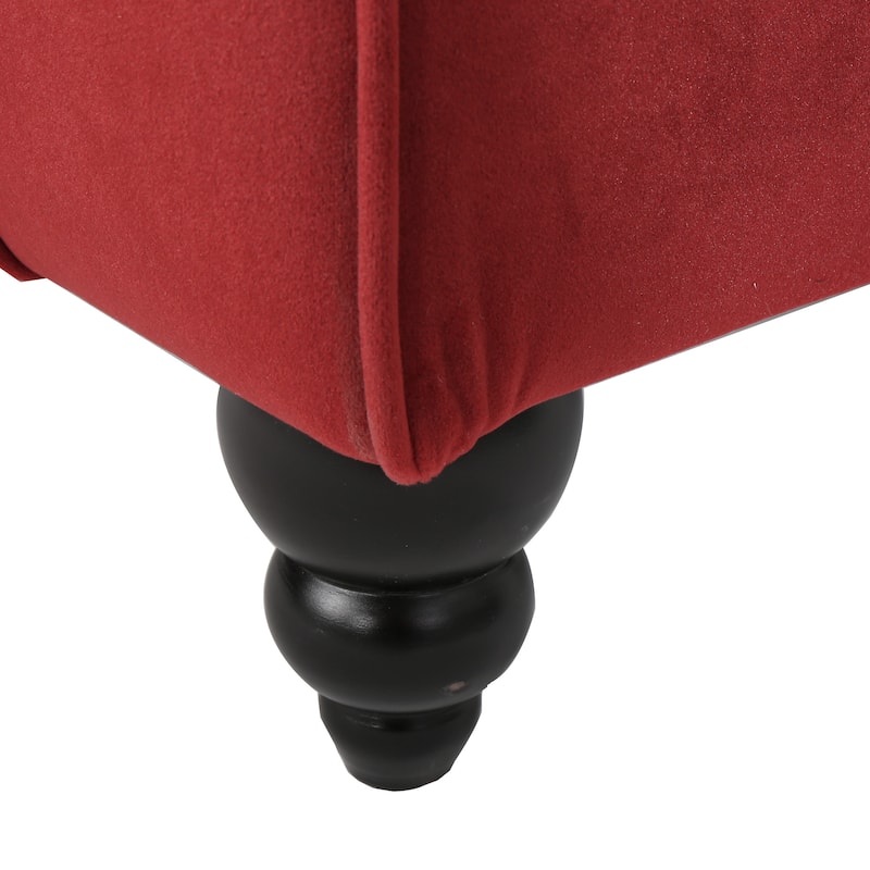 Rubie Modern Glam Tufted Velvet Chaise Lounge by Christopher Knight Home