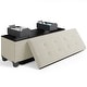 preview thumbnail 156 of 192, Empyrean Tuffted Folding Foot Rest Storage Ottoman Bench with Storage Bins