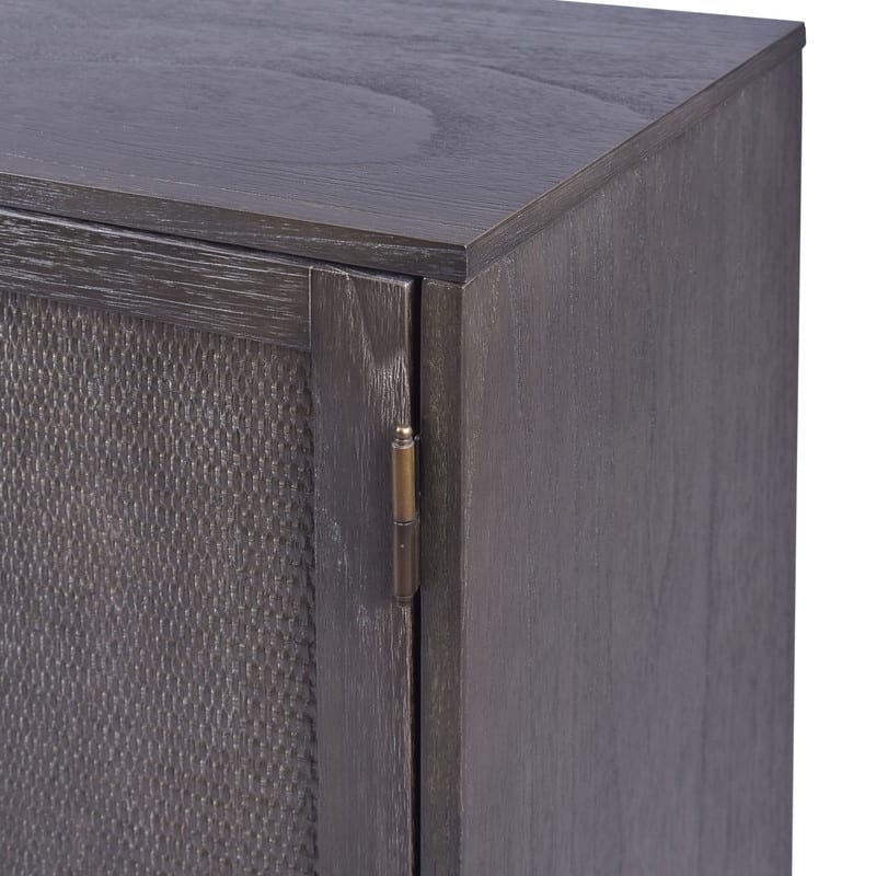 Sophia Antique Black 3 Door Cabinet