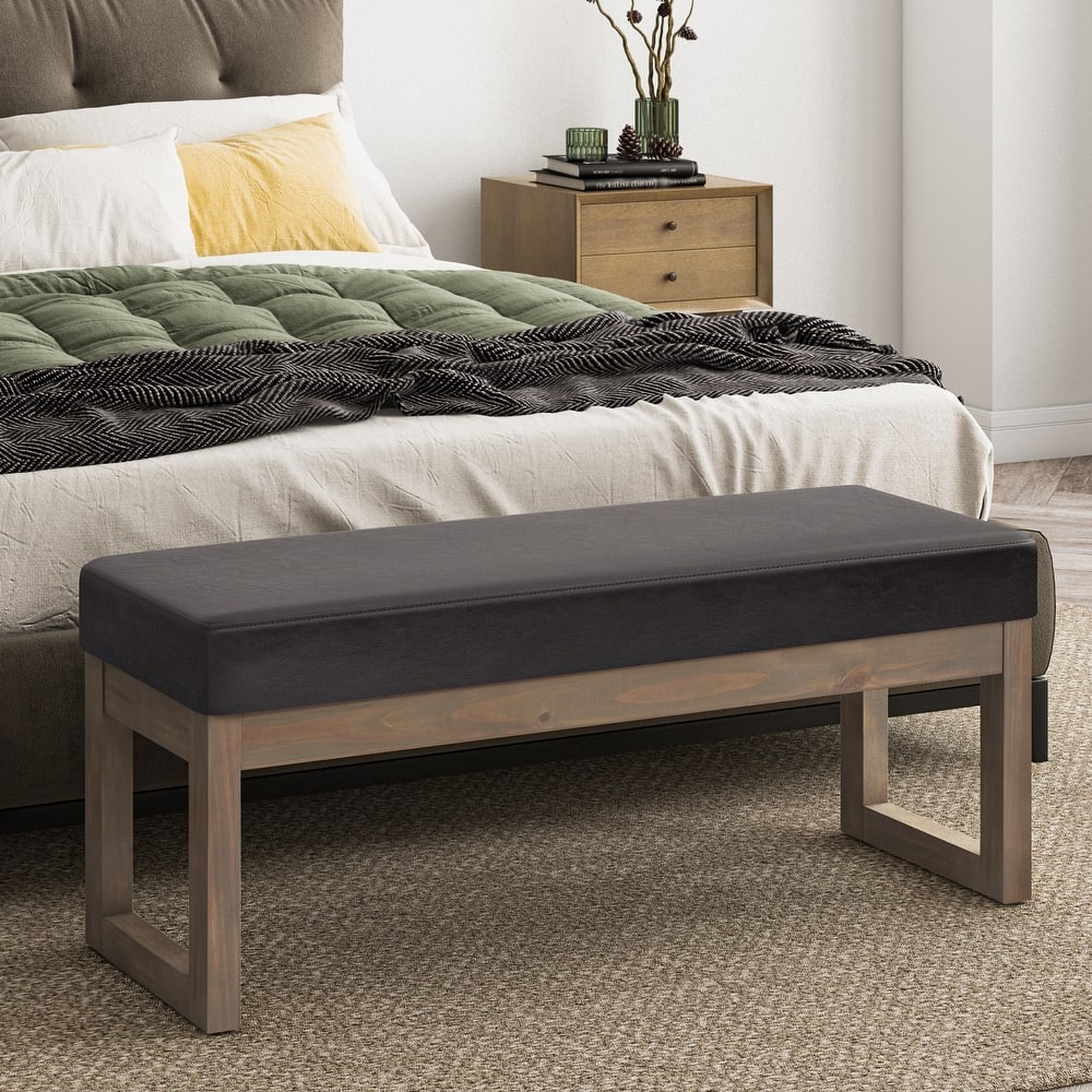 WYNDENHALL Madison 44 inch Wide Contemporary Rectangle Ottoman Bench