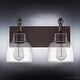 preview thumbnail 4 of 5, Luxury Modern Farmhouse Bath Vanity Light, 10"H x 16"W, with Old World Style, Black Bronze, by Urban Ambiance
