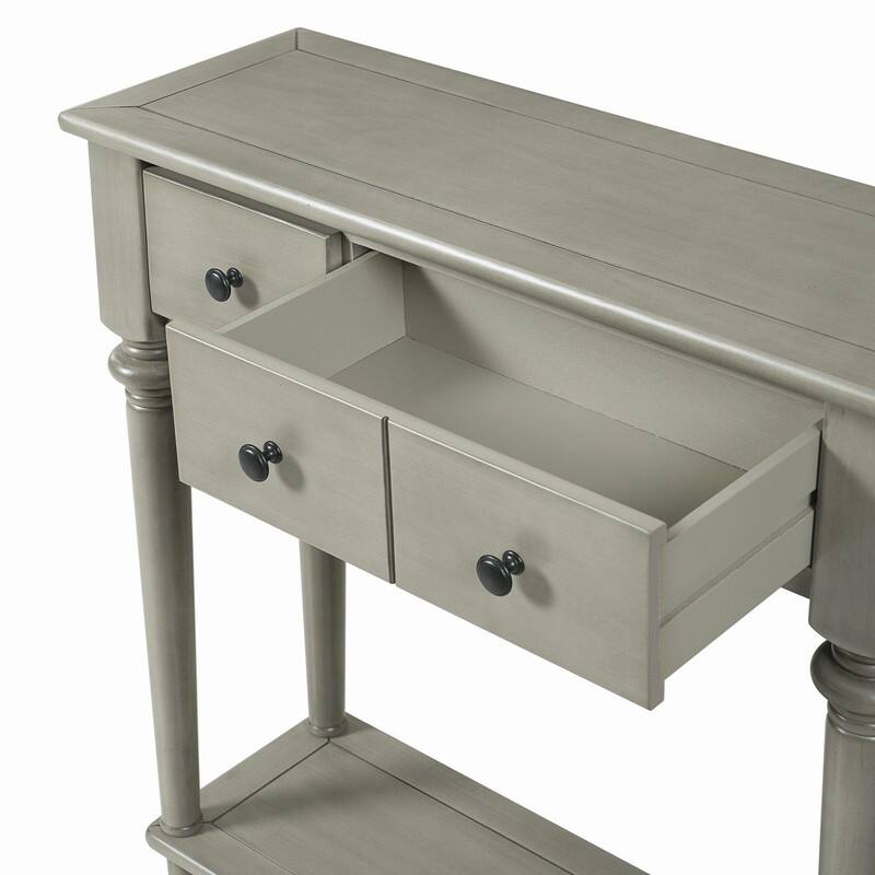 Infinitia 60" Console Table with 4 Drawers and Open Shelf