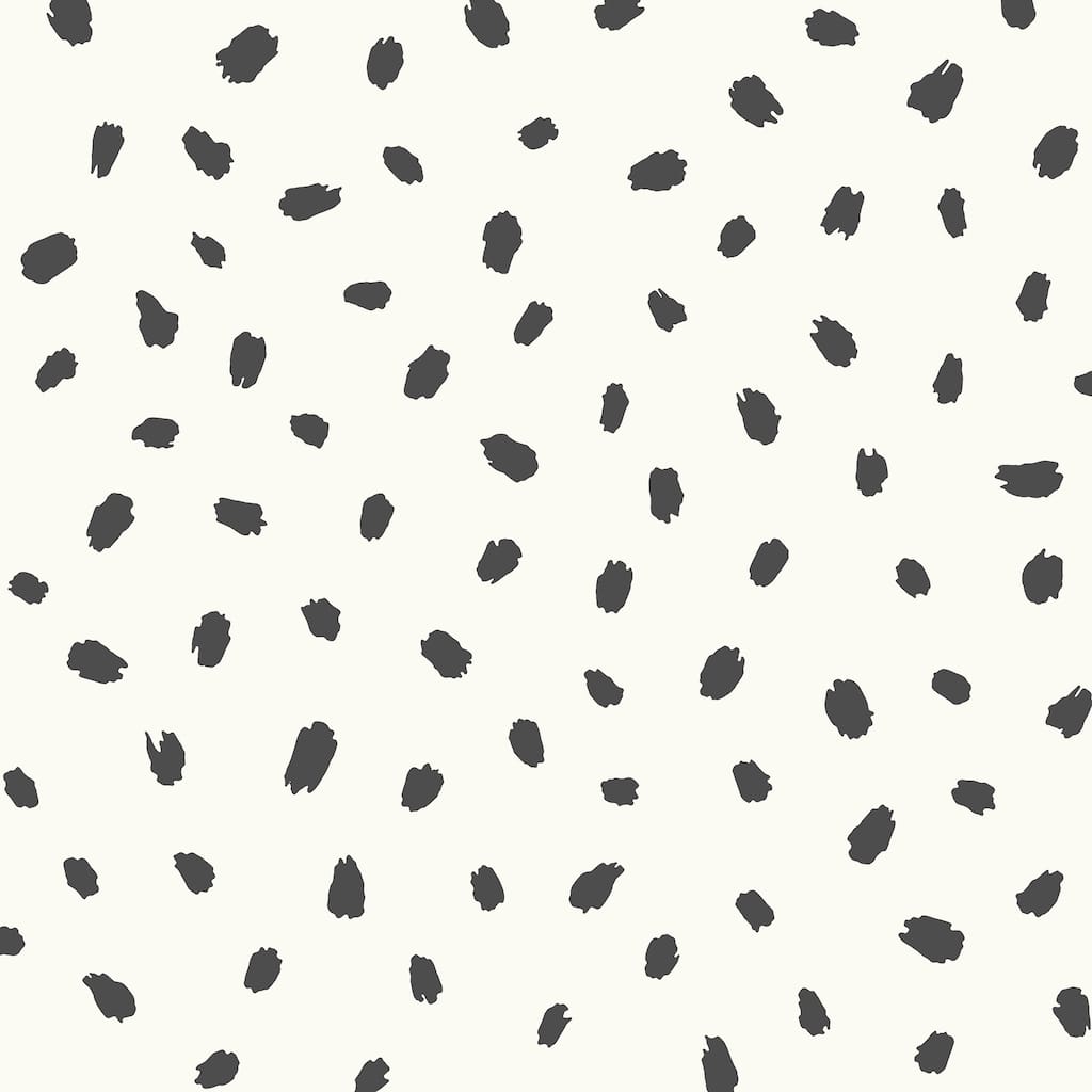 Advantage Animal Spots Black Polka Dot Wallpaper