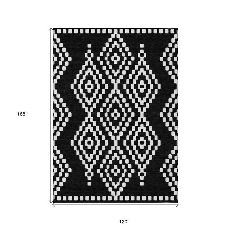 HomeRoots Geometric Transitional Rectangle Outdoor Rug