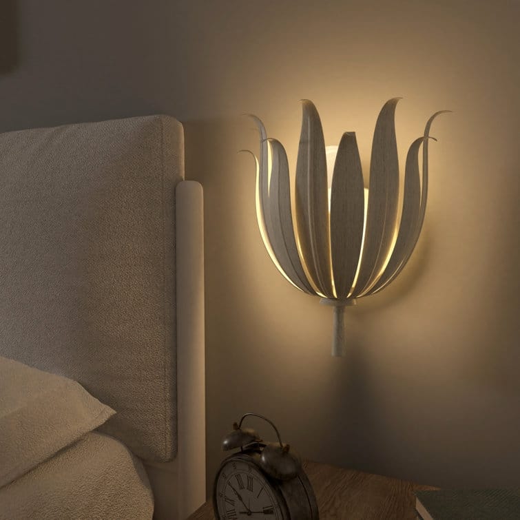 Modern Farmhouse 1-light Maple Leaf Sconce Bathroom Wall Light - N/A