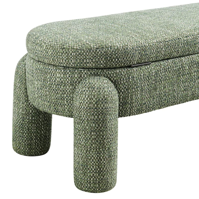 NPD Furniture Bowden Chenille Upholstered Bench