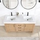 preview thumbnail 100 of 99, Leon 60 in. Double Bathroom Vanity with Composite Stone Top