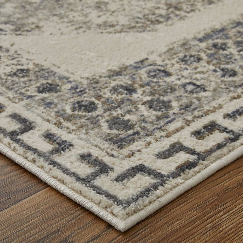Grand Bazaar Kiba Machine Made Distressed Transitional Area Rug