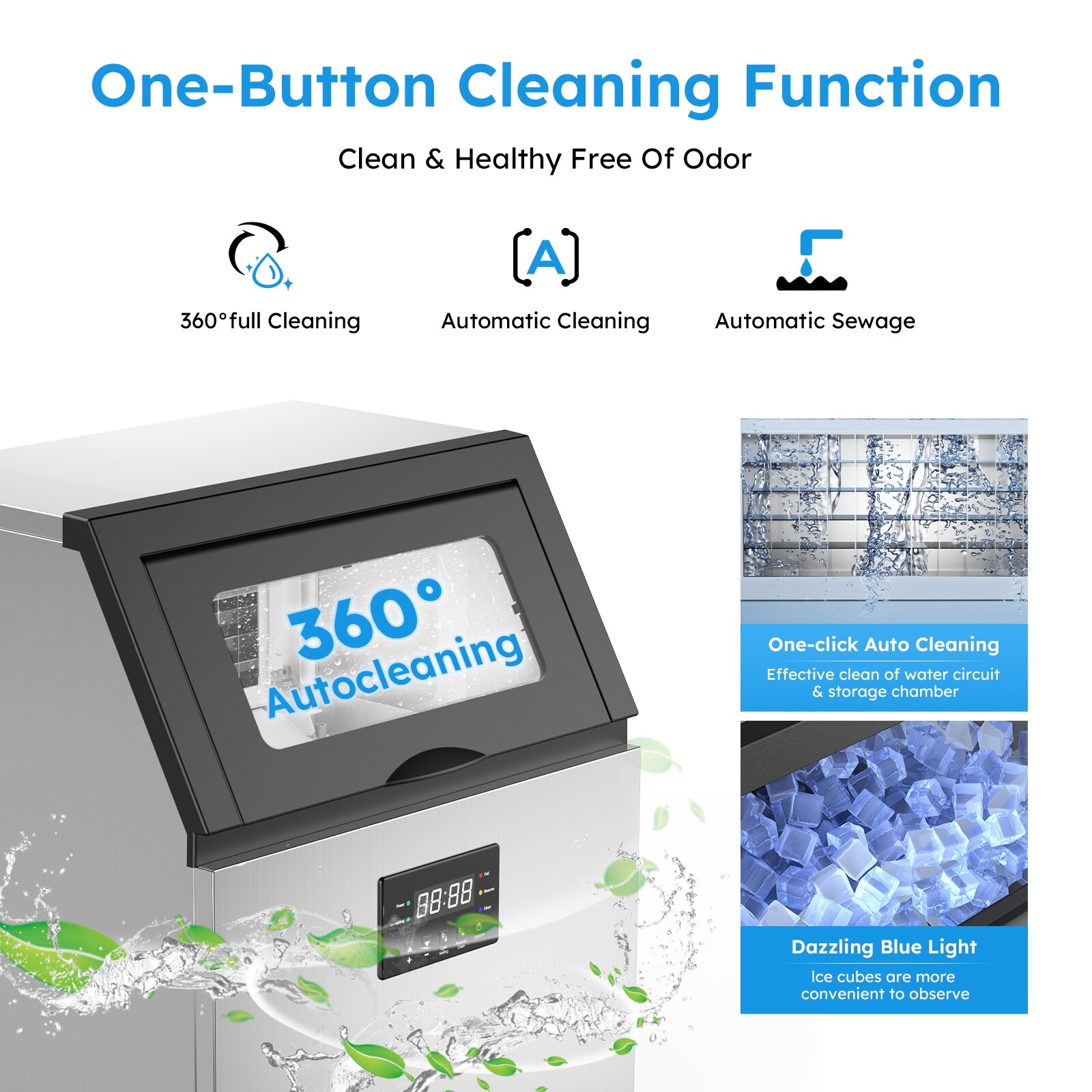 当店在庫してます！ Commercial Ice Maker 200lbs/24H, 50lbs Storage Bin, Under 趣味
