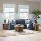 preview thumbnail 21 of 25, Flexsteel Fabric 4-Seat Modular Sectional in Light Tan Denim - Right Facing