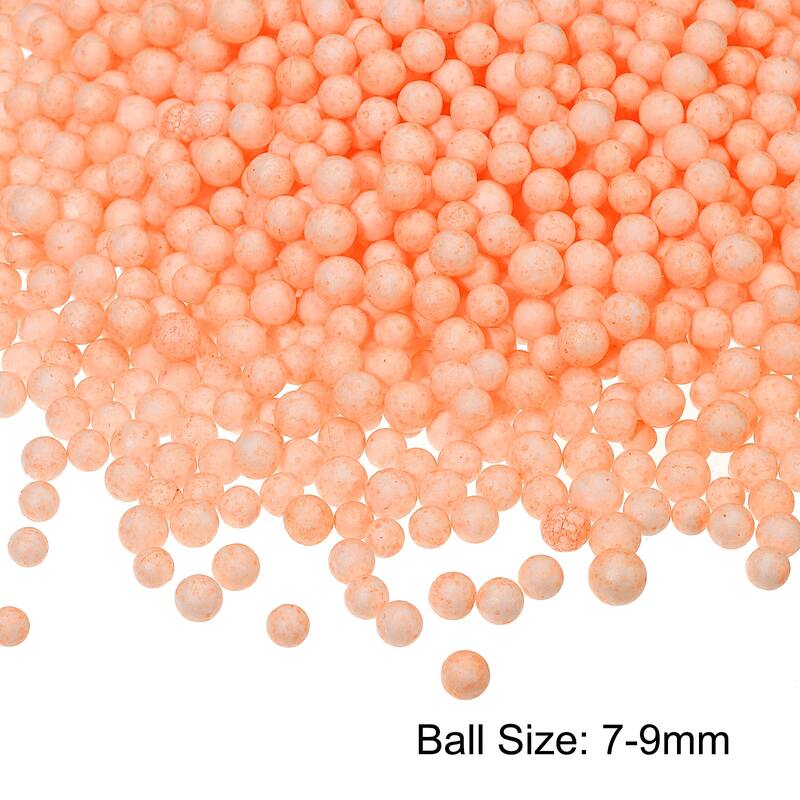 Foam Beads Foam Balls for DIY Craft Decoration, 1 Pack Approx 4000pcs - Orange - 7-9mm