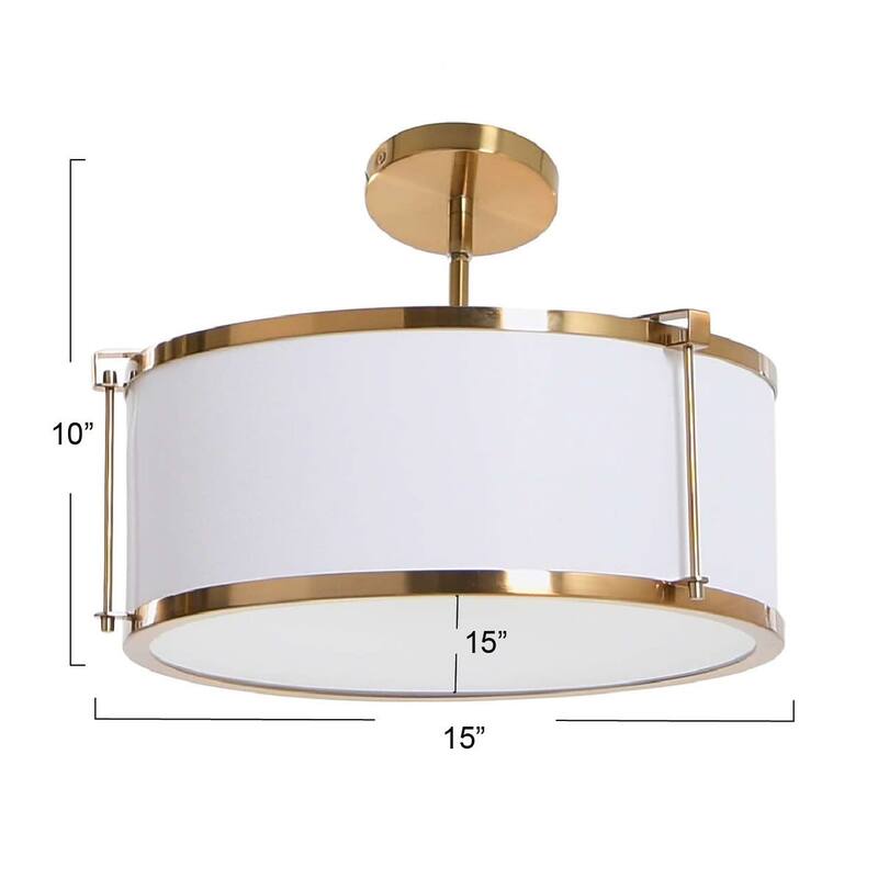 Robert Stevenson Lighting Harrison- Metal Ceiling Light with Shade - N/A