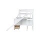 preview thumbnail 17 of 34, Storage Bunk Bed with 2 Drawers,Slide,Shelves,Ladder,Twin over Full for Home