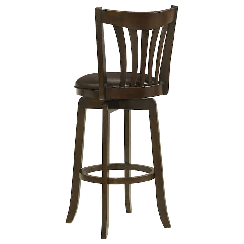 Lambert Transitional Wood Swivel Chair Dark Cherry