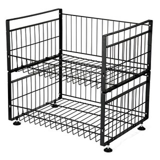 2 Tier Metal Wire Storage Basket - Bed Bath & Beyond - 40296466