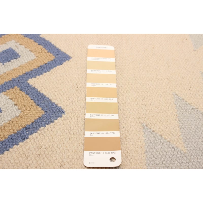 ECARPETGALLERY Flat-Weave Ankara FW Beige Wool Kilim - 5'0 x 7'1