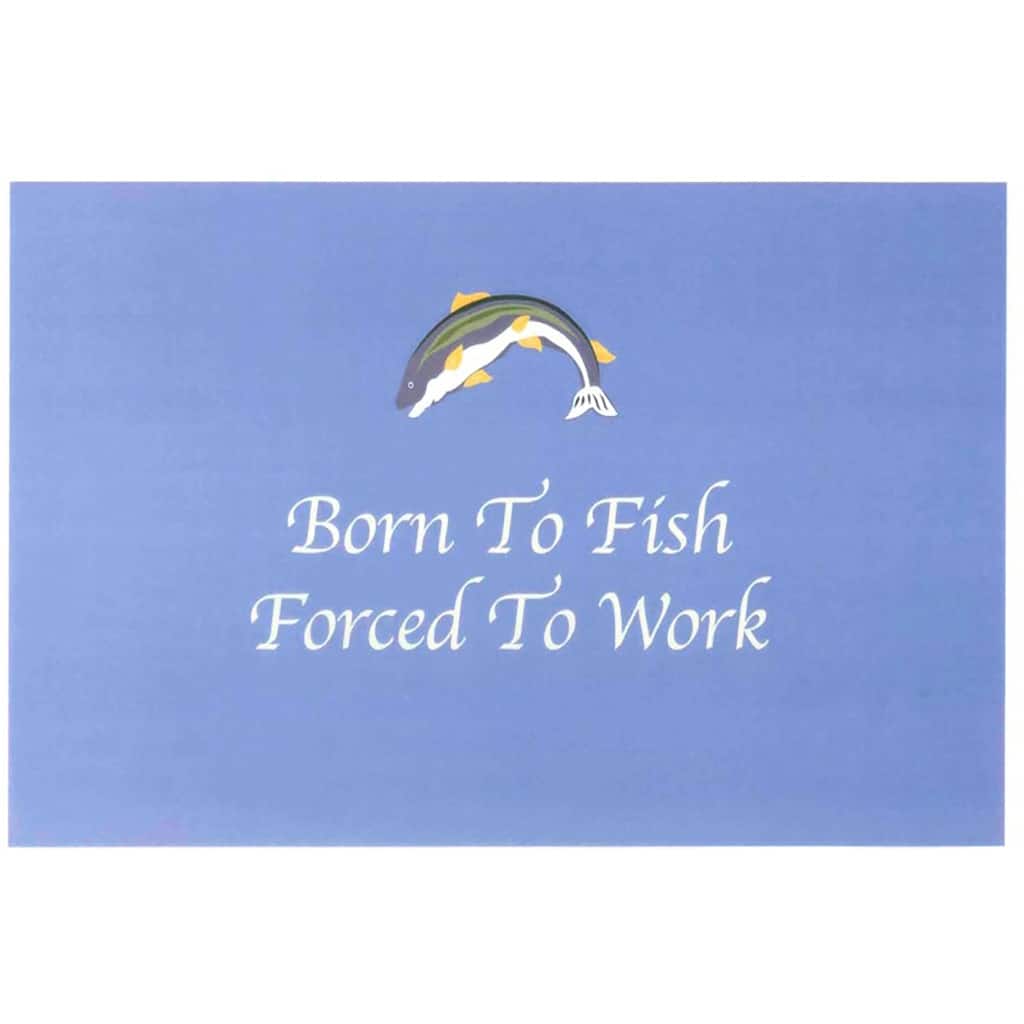 6" x 9" Born To Fish Embroidered Petite Pillow