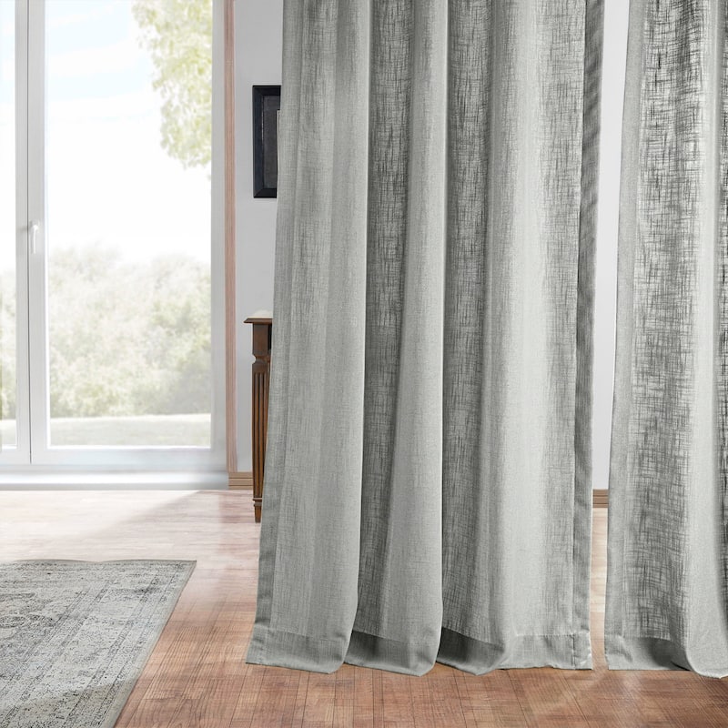 Exclusive Fabrics Heavy Faux Linen Curtain (1 Panel)