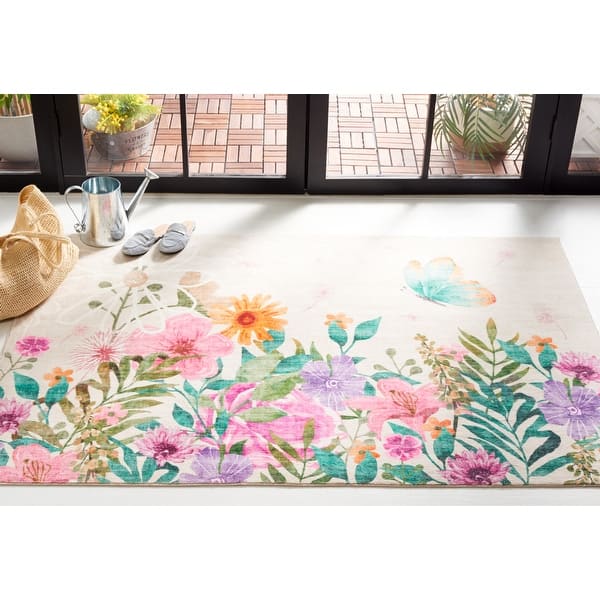 slide 2 of 7, SAFAVIEH Door and Kitchen Mat Machine Washable Slip Resistant Vangelica Rug