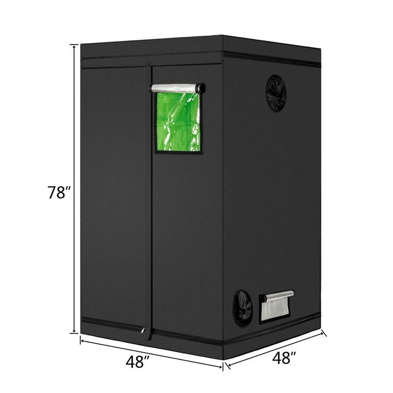 Plant Growing Green and Black Tent Grow Tent Kits with Window - Green & Black