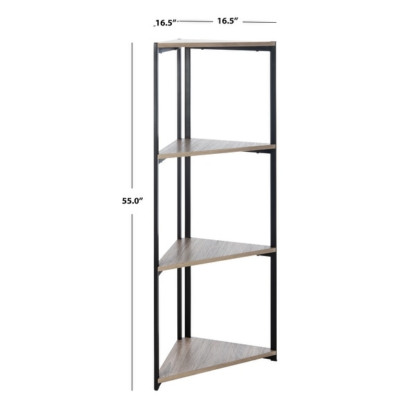 SAFAVIEH Logan 4 Tier Corner Bookshelf - 16.5" x 16.5" x 55"