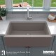 preview thumbnail 23 of 62, Karran Farmhouse/ Apron-front Quartz Single Bowl Kitchen Sink