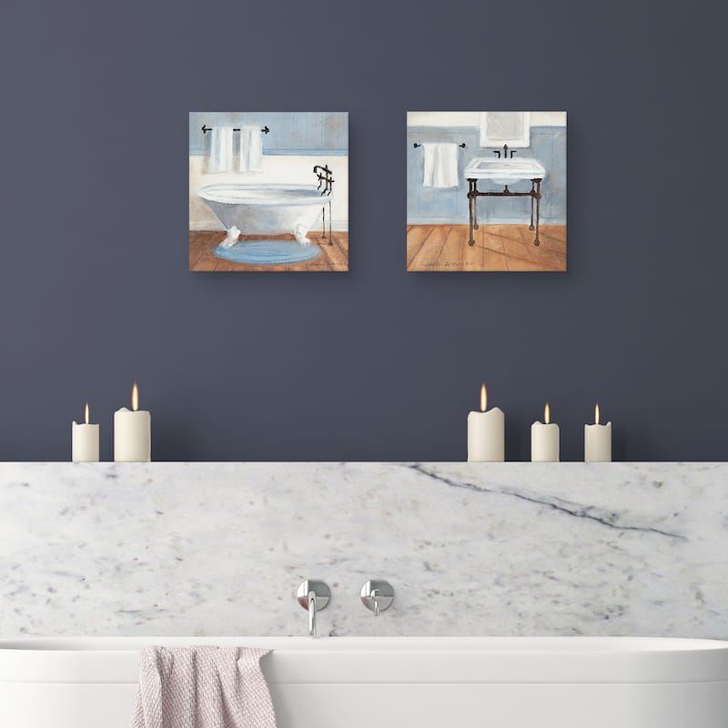 Country Bath by Carol Robinson Canvas Art Prints