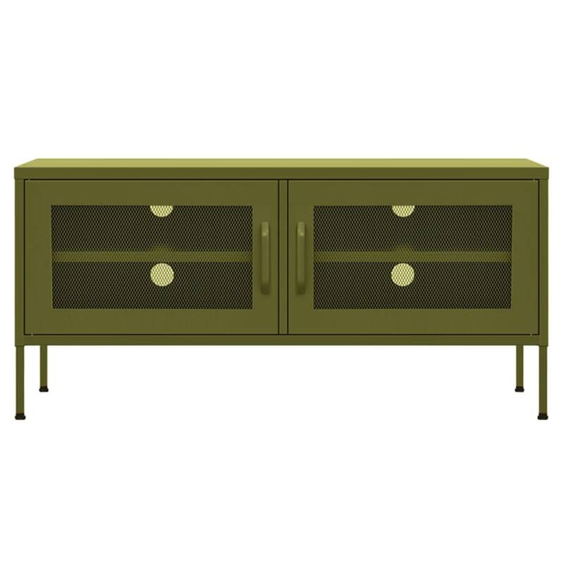vidaXL TV Stand TV Unit Sideboard Home TV Console Media Unit Cupboard Steel - 41.3" x 13.8" x 19.7"
