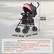 preview thumbnail 66 of 69, Carbon Steel Lightweight Stroller with Canopy, Recline and Foldable Frame - 30.71” L x 19.69” W x 40.94” H