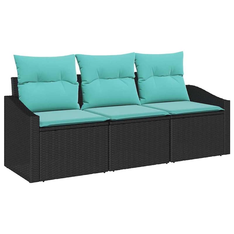 vidaXL 3 Piece Garden Sofa Set with Cushions - 70.1×24.4×27.2