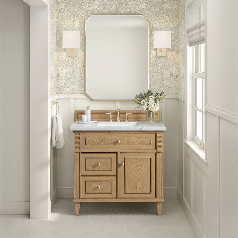 James Martin Vanities Lorelai 36" Single Vanity, Light Natural Oak