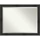 preview thumbnail 4 of 33, Beveled Wood Bathroom Wall Mirror - Rustic Pine Black Frame