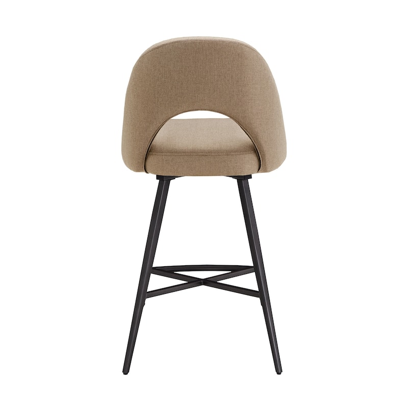 Presley Metal Fabric Swivel Bar Stools (Set of 2) by iNSPIRE Q Modern
