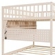 preview thumbnail 27 of 36, Convertible Bunk Bed with LED Storage Wall & Pegboard by Harper&Bright Designs