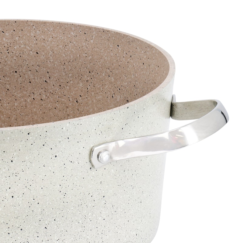 8 Liter Aluminum Nonstick Casserole with Lid in Tan