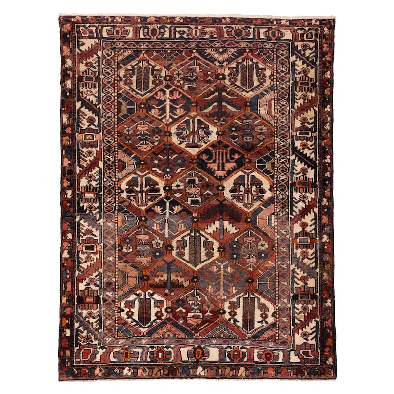 ECARPETGALLERY Hand-knotted Kayseri Vintage Red Wool Rug - 5'1 x 6'9