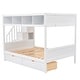 preview thumbnail 19 of 40, Stylish & Elegant Multi-function Twin over Full Bunk Bed with Shelfs, Staircase and 2 Drawers, Maximized Storage Space, Grey