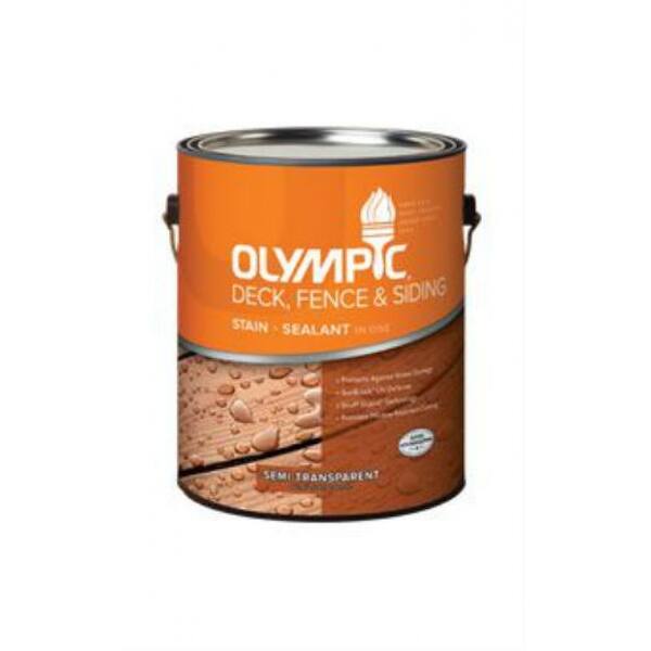 Olympic 58803A/01 Deck, Fence & Siding Stain, Clove Brown, 1 Gallon ...