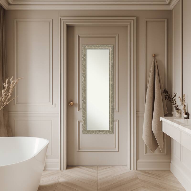 Filigree Non-Beveled Framed Full-Length On the Door Mirror