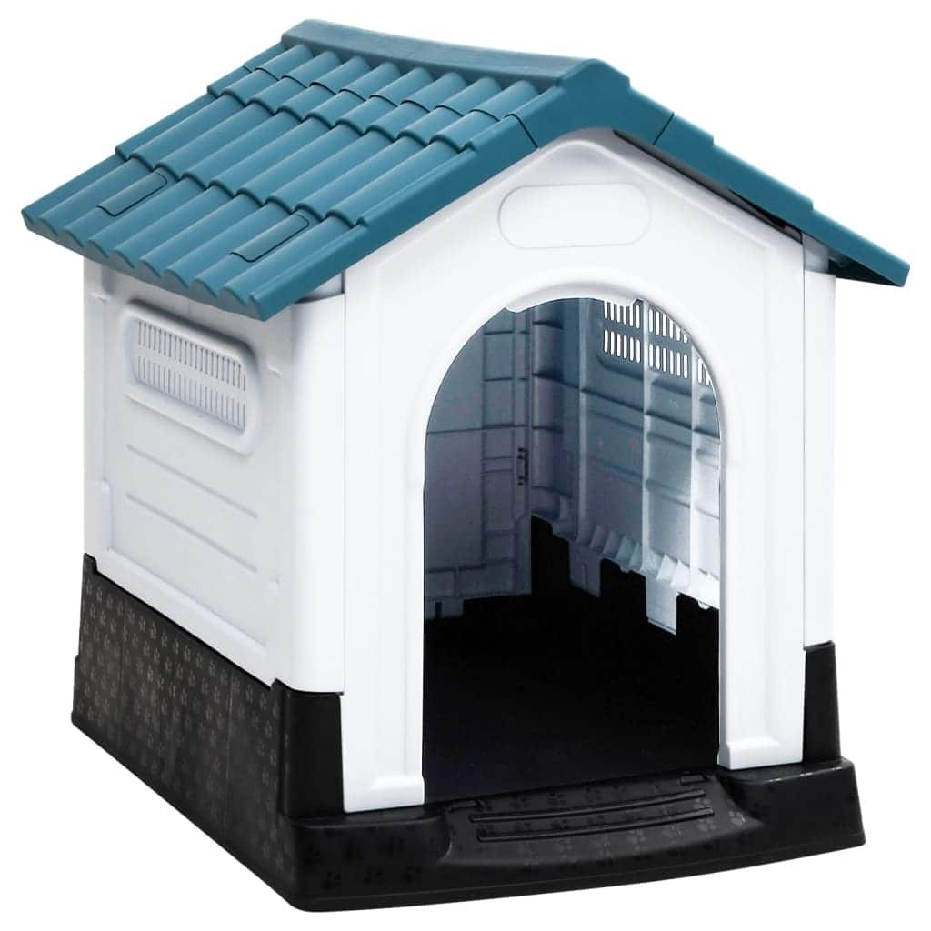 vidaXL Dog House Garden Dog Kennel Small Pet Cage Puppy Shelter Polypropylene - 22.4" x 26.8" x 26"