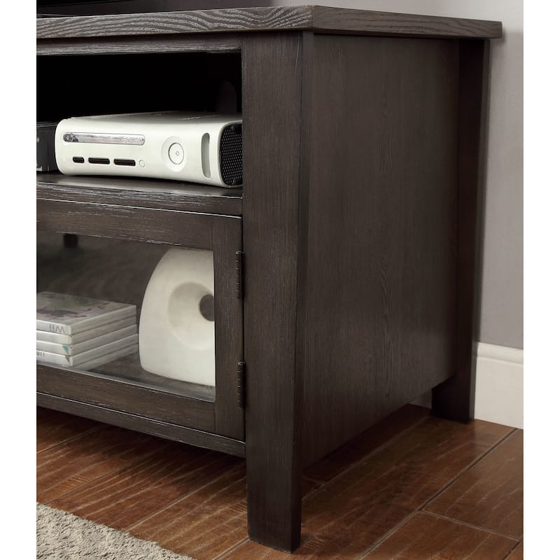 Dane Contemporary Grey Solid Wood Multi-storage TV Console by Furniture of America