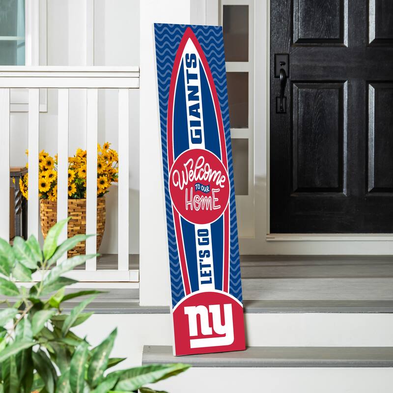 47" Porch Leaner Welcome Wall Sign, New York Giants - Multi