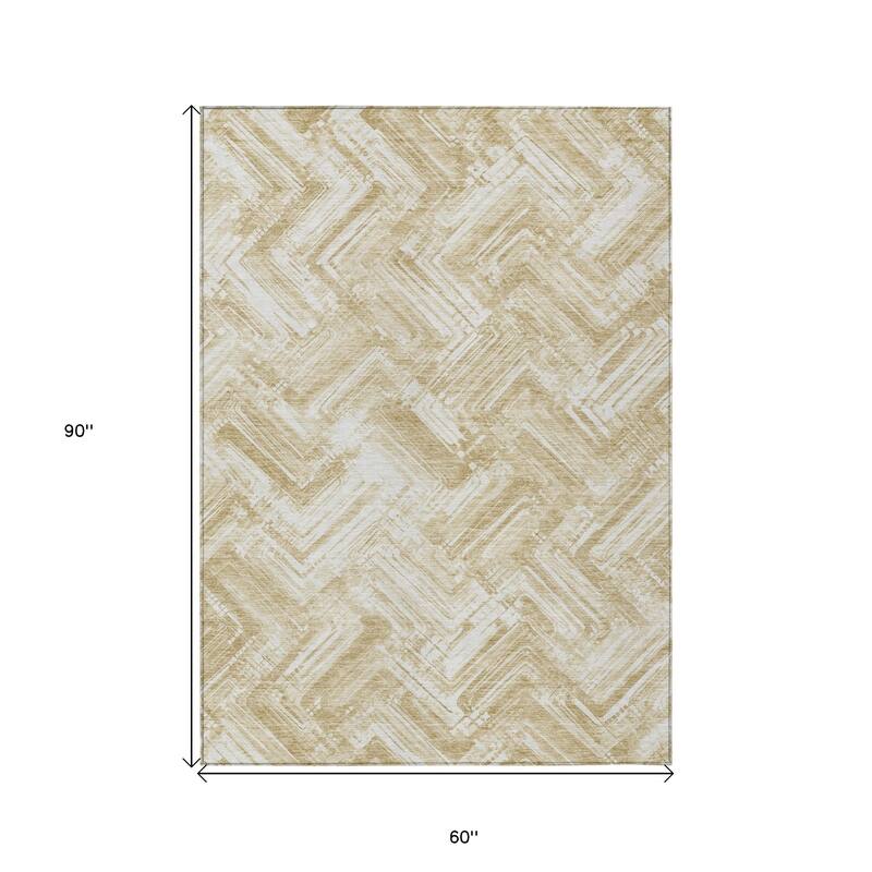 HomeRoots Geometric Transitional Rectangle Outdoor Rug