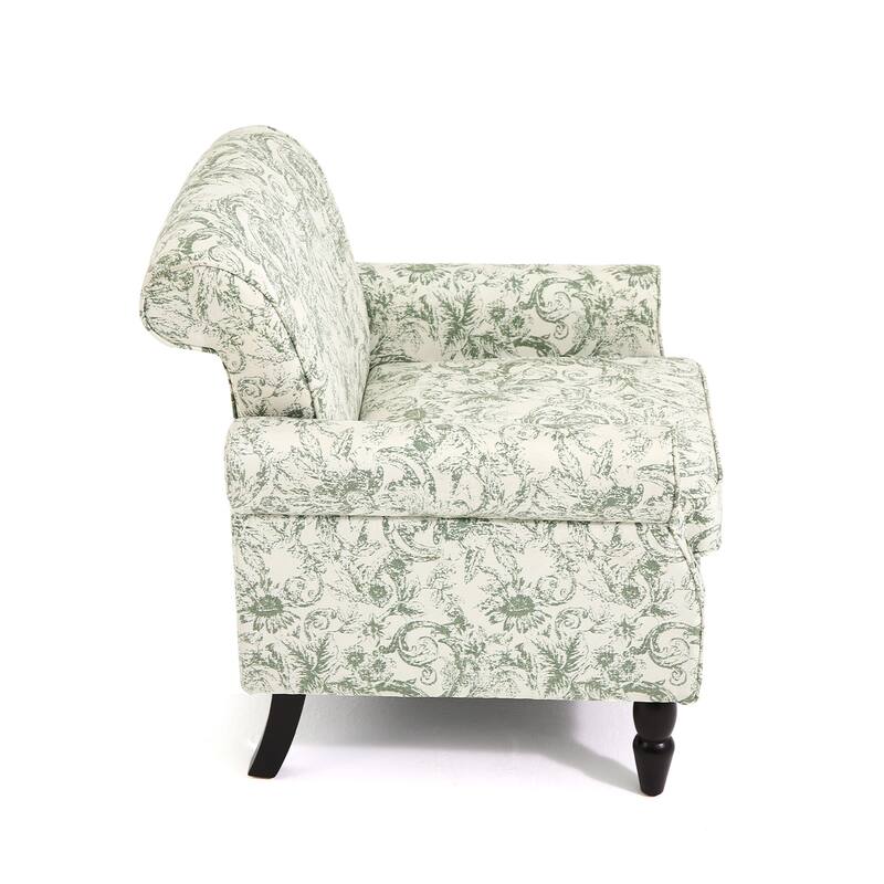 Modern Upholstered Armchair Nailhead Trim Accent Chair